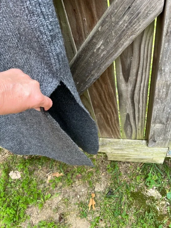 👗Cozy Charcoal Gray Ribbed Knit Turtleneck Sweater Dress - Picture 4 of 8